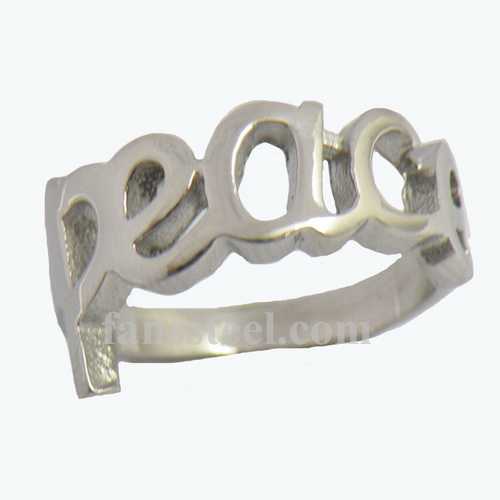 FSR12W68 word peace Ring - Click Image to Close